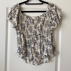 Abound | White Floral Off the Shoulder Blouse